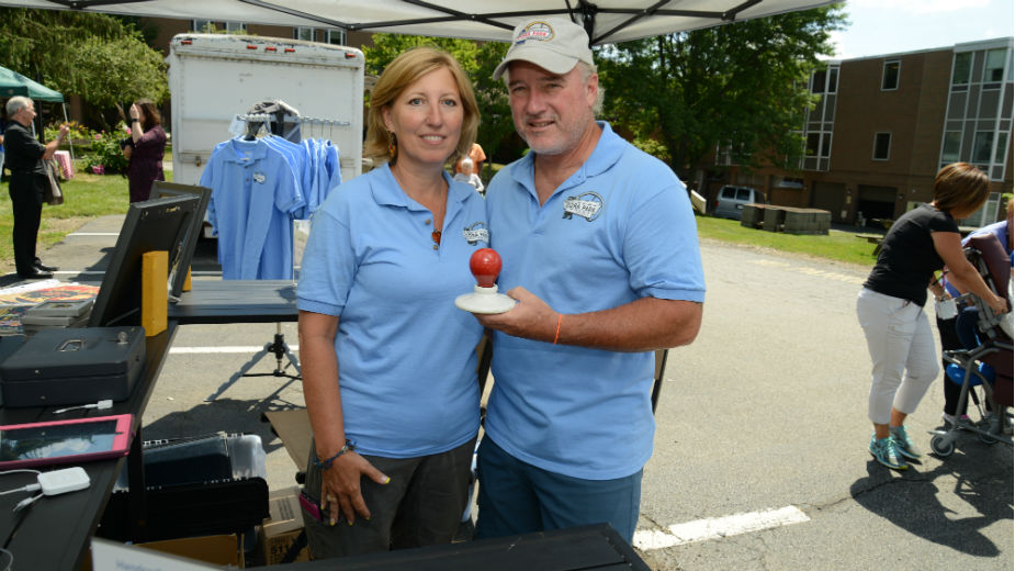 Toni and Jim Amy started their collection 25 years ago with a light fixture from Idora Park's Football Toss game