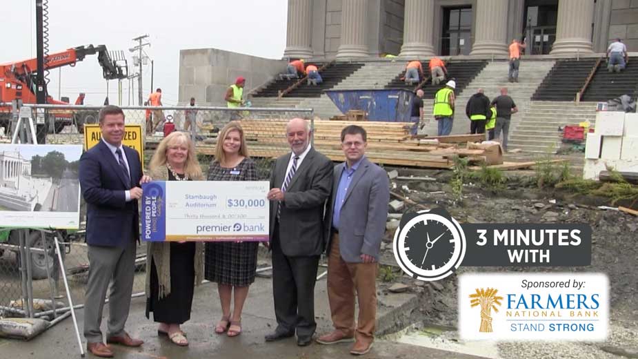 Premier Bank Donates $30K to Stambaugh Facade Restoration | 3 Minutes With 10-6-21